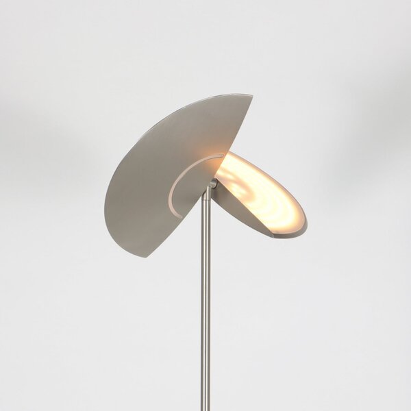 Steinhauer Zenith 2 LED podna lampa, čelik, lampa za čitanje, CCT, daljinski upravljač, prigušiva, Metalik, Dnevni boravak/blagovaonica, Metal, Svjetlo za čitanje