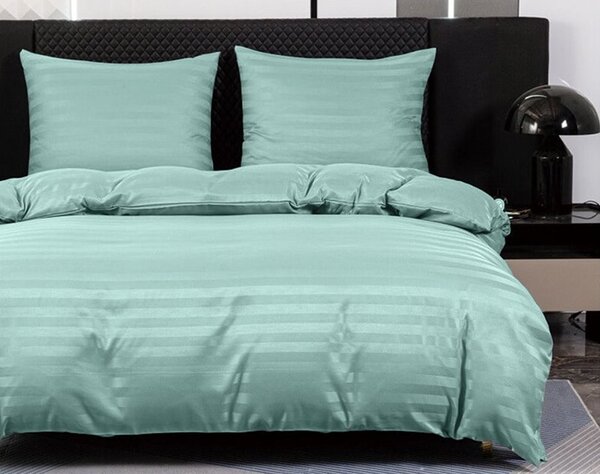 Hotelska posteljina od mikrovlakana JASMINE mentol - pruga 2 cm Dimenzije posteljine: 70 x 90 cm | 140 x 200 cm