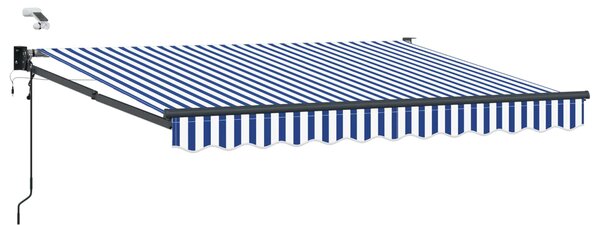 Električna retraktabilna tenda Plava i bijela 3,5 x 2,5 m - Plava / 3,5 x 2,5 m