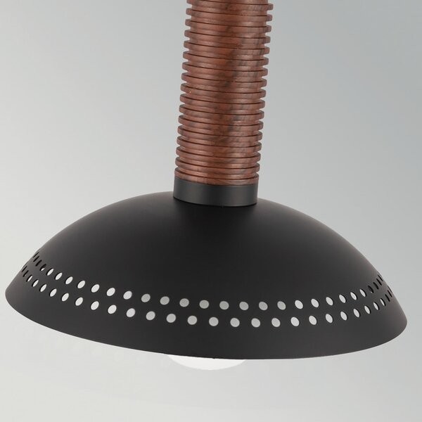 Elstead Arden LED viseća svjetiljka, mat crna, Ø 15 cm, metal, prigušiva, prigušiva, Crno, Dnevni boravak/blagovaonica, Aluminij