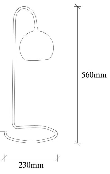 Opviq Stolna lampa YILAN, crna, metal, 14 x 23 cm, visina 56 cm, duljina kabla 150 cm, E27 40 W, Yılan - NT - 121