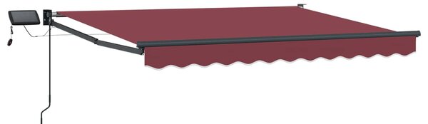 Ručna zlačivna tenda s LED diodama Bordo i Antracit 3 x 2,5 m - Bordo / 3 x 2,5 m