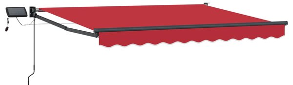 Ručna zlačivna tenda s LED diodama Crvena i Antracit 3 x 2,5 m - Crvena / 3 x 2,5 m