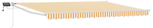 Ručna zlačivna tenda s LED diodama Žuta i bijela 4 x 2 m - Žuta / 4 x 2 m