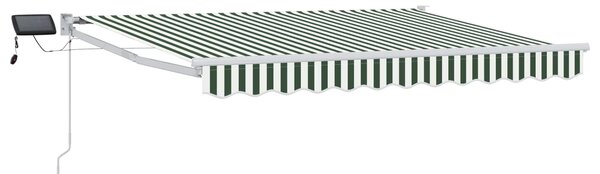 Ručna zlačivna tenda s LED diodama Zelena i bijela 3 x 2,5 m - Zelena / 3 x 2,5 m