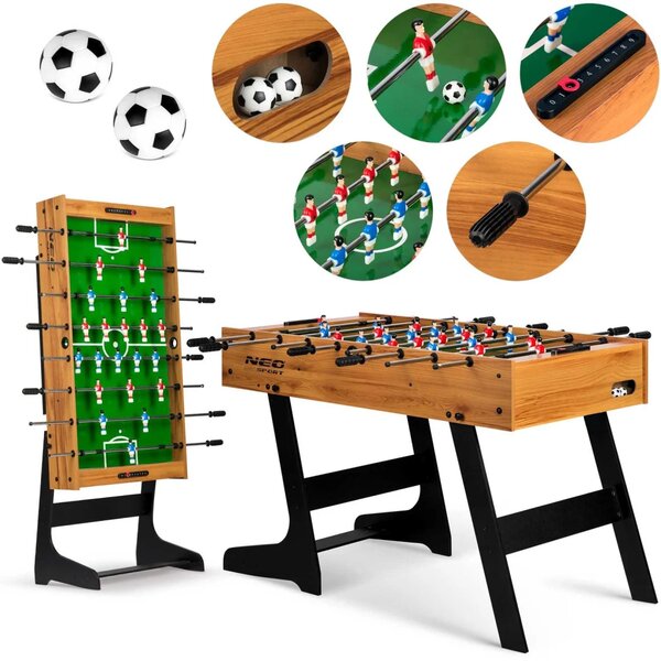 Neosport stol za stolni nogomet 121 x 61 x 80 cm NS-803 drveni