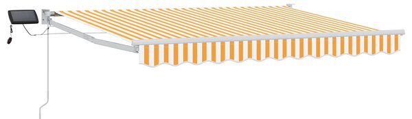 Ručna zlačivna tenda s LED diodama Žuta i bijela 3 x 2,5 m - Žuta / 3 x 2,5 m