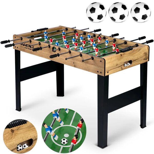 Stol za stolni nogomet Neo-Sport NS-805, 118 × 61 × 79 cm, drveni