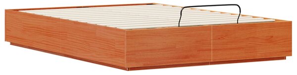 Otomanski krevet Vosak Smeđa 120 x 200 cm Masivna borovina - Smeđa / 120 x 200 cm