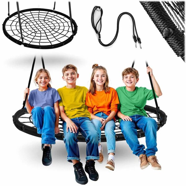 Dječja ljuljačka Neo-Sport NS-104 ptičje gnijezdo, Ø 120 cm, crvena