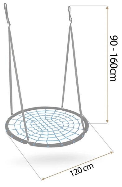 Dječja ljuljačka Neo-Sport NS-104 ptičje gnijezdo, Ø 120 cm, crvena, var. 110421