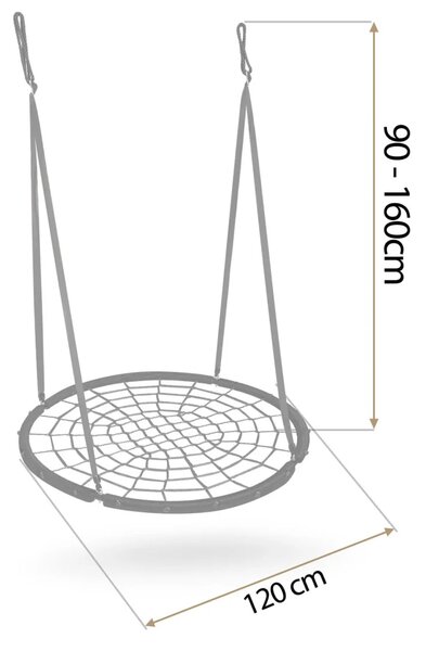 Dječja ljuljačka Neo-Sport NS-104 ptičje gnijezdo, Ø 120 cm, crvena