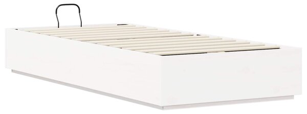 Otomanski krevet s pohranom Bijeli 80 x 200 cm Masivna borovina - Bijela / 80 x 200 cm