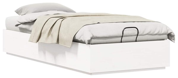 Otomanski krevet s pohranom Bijeli 80 x 200 cm Masivna borovina - Bijela / 80 x 200 cm