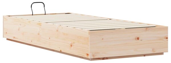 Otomanski krevet Prirodna 90 x 200 cm Masivna borovina - Smeđa / 90 x 200 cm