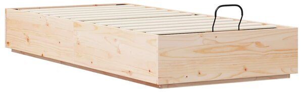 Otomanski krevet Prirodna 90 x 200 cm Masivna borovina - Smeđa / 90 x 200 cm