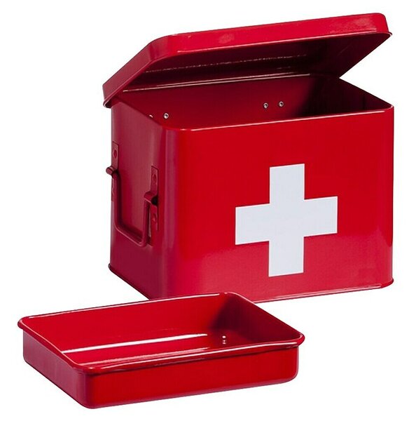 Zeller Present Ormarić za prvu medicinsku pomoć (Š x V: 16 x 16 cm, Metal, Crvena)