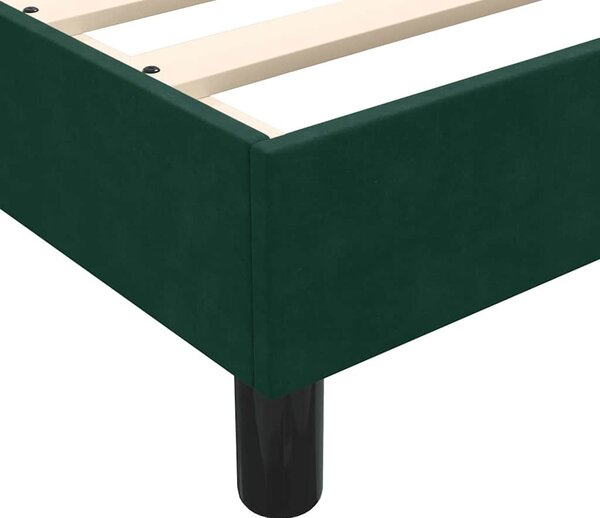 Box Spring krevet bez madracem tamno zeleni 140x220 cm baršun - Zelena / 140 x 220 cm