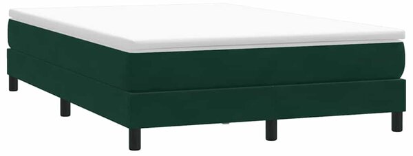 Box Spring krevet bez madracem tamno zeleni 140x220 cm baršun - Zelena / 140 x 220 cm
