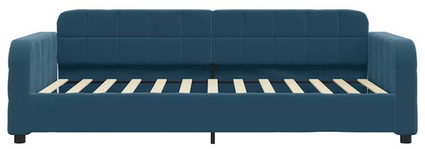 Dnevni krevet s madracem plavi 80 x 200 cm baršunasti - Plava / 80 x 200 cm