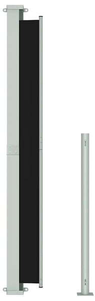 Uvlačiva bočna tenda za terasu 180 x 300 cm crna - Crna / 180 x 300 cm