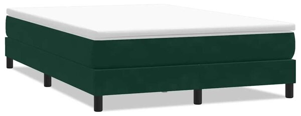 Box Spring krevet bez madracem tamno zeleni 140x220 cm baršun - Zelena / 140 x 220 cm