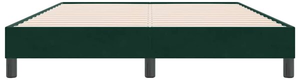 Box Spring krevet bez madracem tamno zeleni 140x220 cm baršun - Zelena / 140 x 220 cm