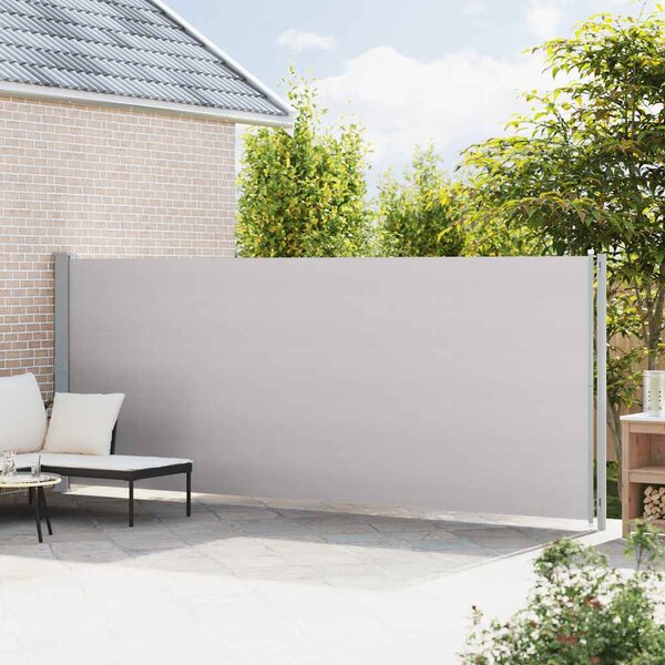 Uvlačiva bočna tenda za terasu 180 x 600 cm siva - Siva / 180 x 600 cm