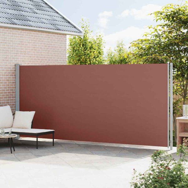 Uvlačiva bočna tenda za terasu 200 x 600 cm smeđa - Smeđa / 200 x 600 cm