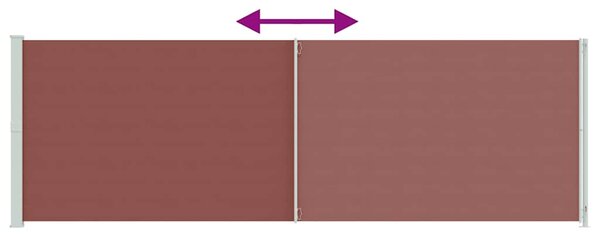 Uvlačiva bočna tenda za terasu 200 x 600 cm smeđa - Smeđa / 200 x 600 cm