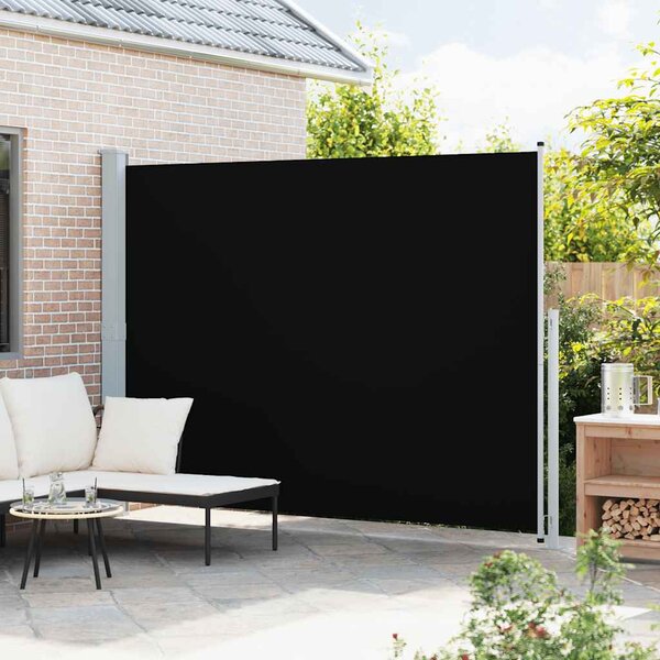 Uvlačiva bočna tenda za terasu 220 x 300 cm crna - Crna / 220 x 300 cm