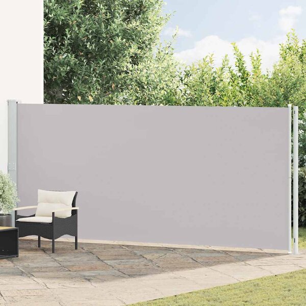 Uvlačiva bočna tenda za terasu 180 x 600 cm siva - Siva / 180 x 600 cm