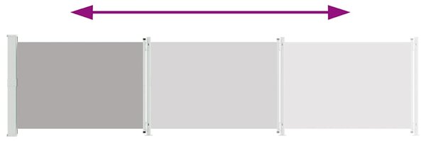 Uvlačiva bočna tenda za terasu 140 x 600 cm siva - Siva / 140 x 600 cm