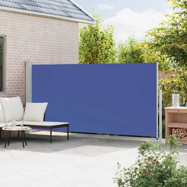 Uvlačiva bočna tenda za terasu 180 x 500 cm plava - Plava / 180 x 500 cm