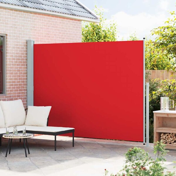 Uvlačiva bočna tenda za terasu 220 x 300 cm crvena - Crvena / 220 x 300 cm