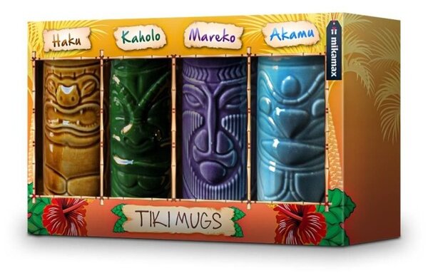 Tiki šalice, 4 kom