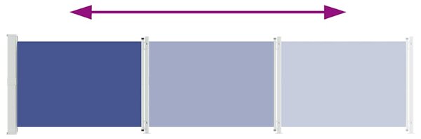 Uvlačiva bočna tenda za terasu 140 x 600 cm plava - Plava / 140 x 600 cm