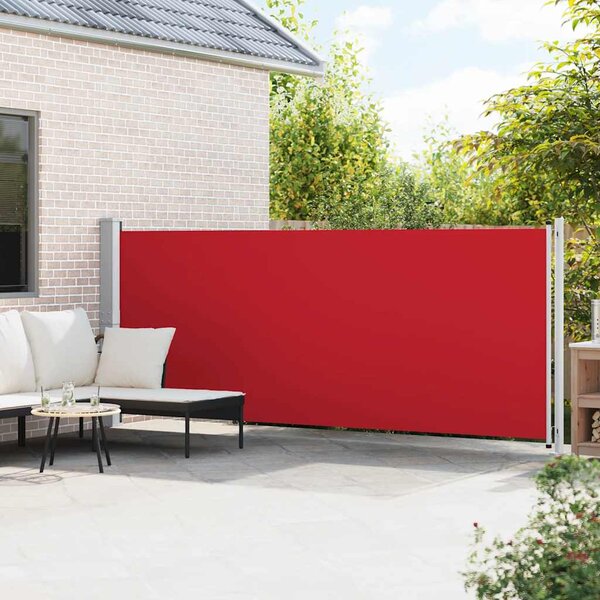 Uvlačiva bočna tenda za terasu 600 x 160 cm crvena - Crvena / 160 x 600 cm