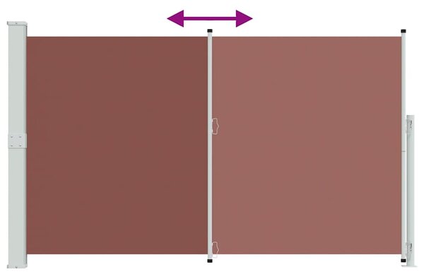Uvlačiva bočna tenda za terasu 180 x 300 cm smeđa - Smeđa / 180 x 300 cm