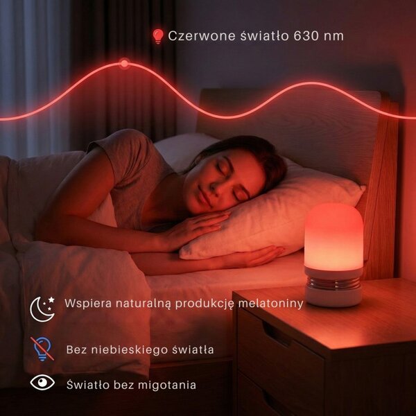 Noćna LED svjetiljka, crvena