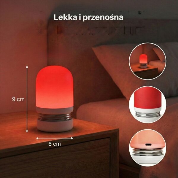 Noćna LED svjetiljka, crvena