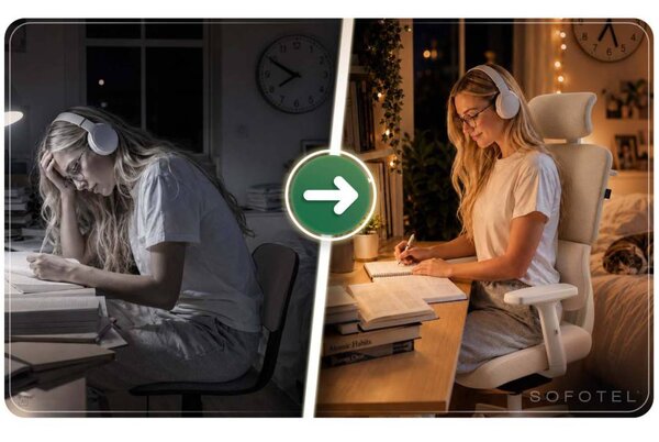 Ergonomska uredska stolica Sofotel Nicea bež