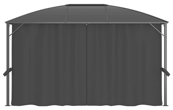 Sjenica sa zastorima 400 x 300 x 265 cm antracit - Antracitno siva