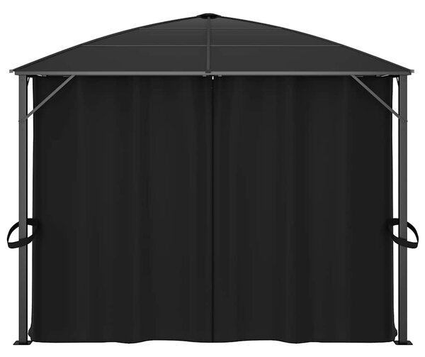 Sjenica sa zastorima 400 x 300 x 265 cm antracit - Antracitno siva