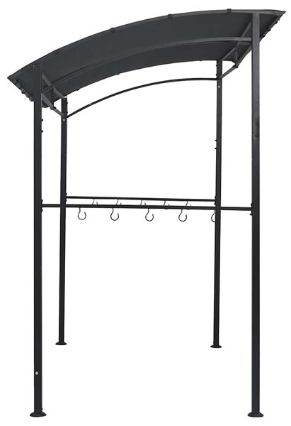 Nadstrešnica za roštilj 215 x 150 x 220 cm antracit čelična - Antracitno siva