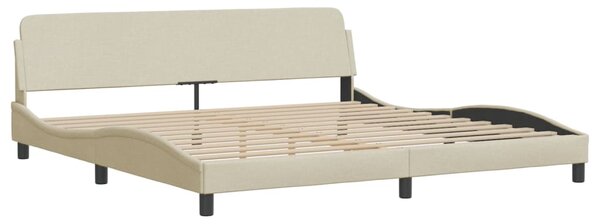 Krevet s madracem Dover krem 200 x 200 cm od tkanine - Krema / 200 x 200 cm