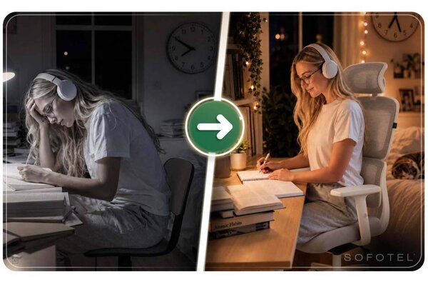 Ergonomska uredska stolica Sofotel Nicea siva