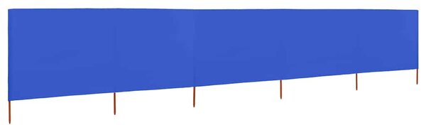 Vjetrobran s 5 panela od tkanine 600 x 80 cm azurno plavi - Plava / 600 x 80 cm