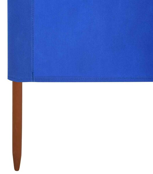Vjetrobran s 5 panela od tkanine 600 x 80 cm azurno plavi - Plava / 600 x 80 cm