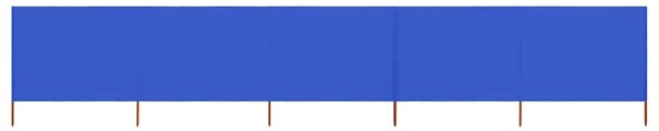 Vjetrobran s 5 panela od tkanine 600 x 80 cm azurno plavi - Plava / 600 x 80 cm